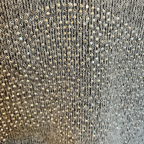 Victoria’s Secret PINK Rhinestone Skull low Scoop Back Sweater grey size XS Rare - Picture 7 of 11